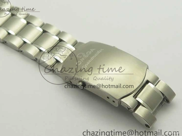 0114 Speedmaster Moonwatch OMF 1:1 Best Edition Black Dial Orange Hand on SS Bracelet A Timeless 8044